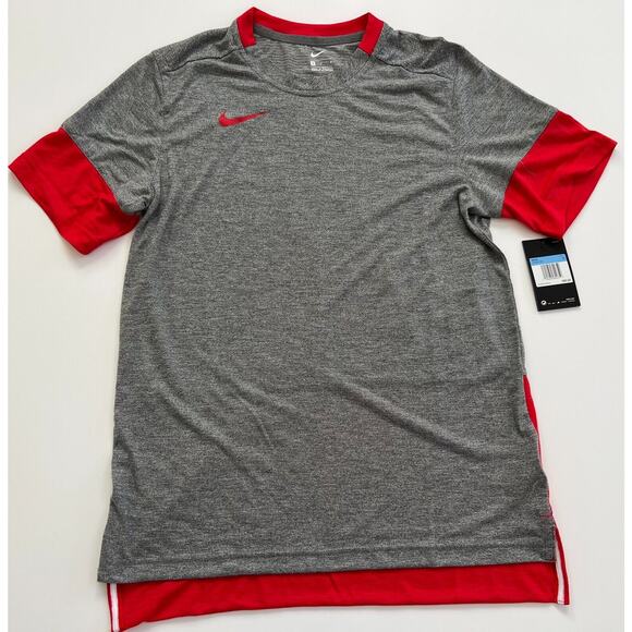Nike Men's Gray/Red Team Player Short Sleeve CI4545-034 Size M NWT. - Picture 5 of 10